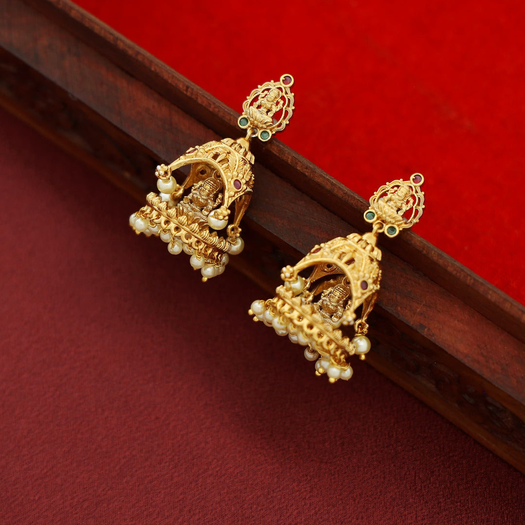 Adritha Devi Prathishta Pearl Jhumka