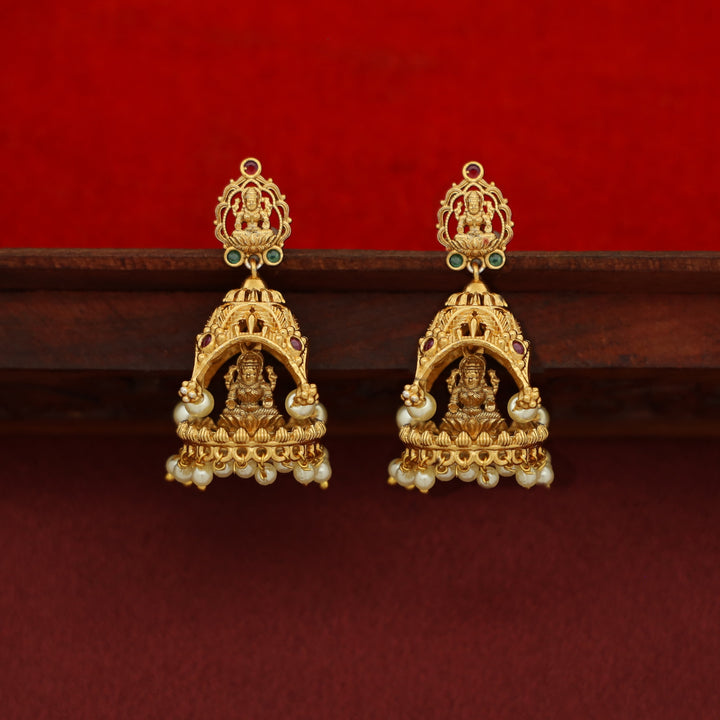 Adritha Devi Prathishta Pearl Jhumka