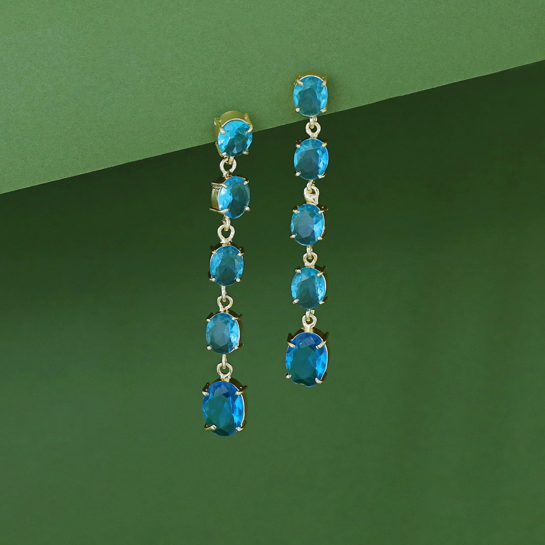 Glossy Penta Oval Claw Earring