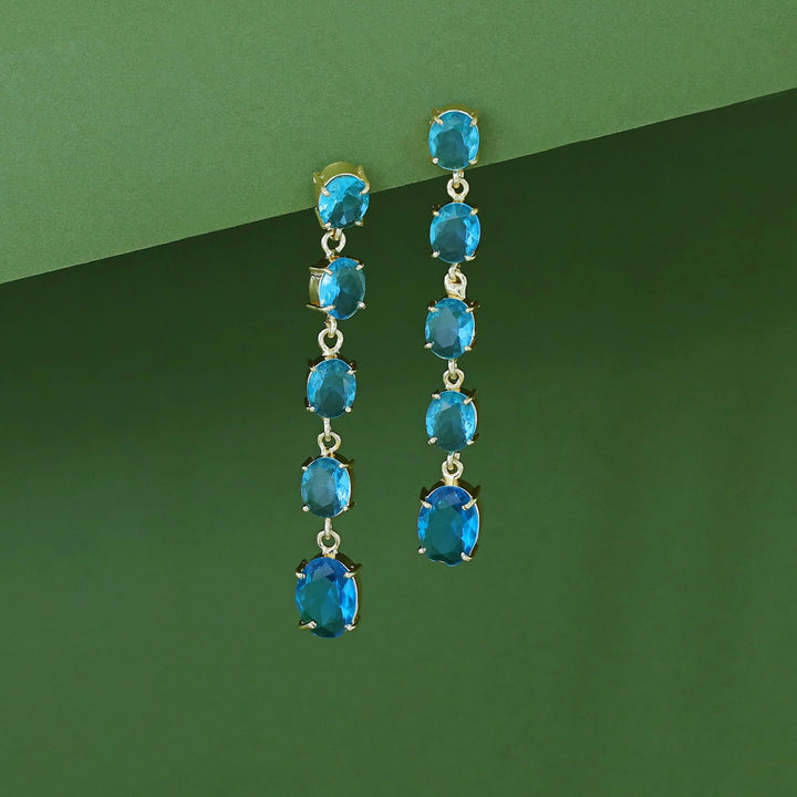 Glossy Penta Oval Claw Earring