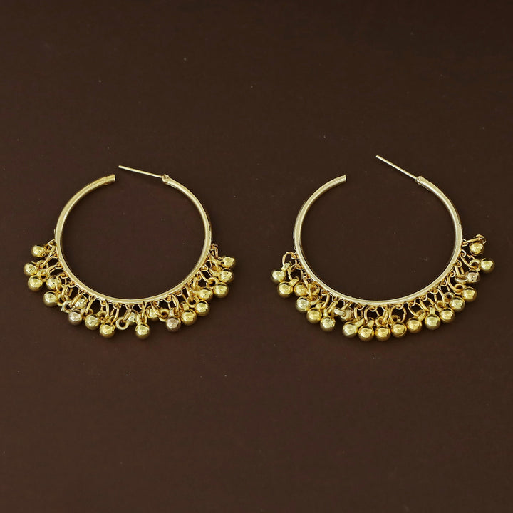 Piyusha Cluster Golden Ball Hoop