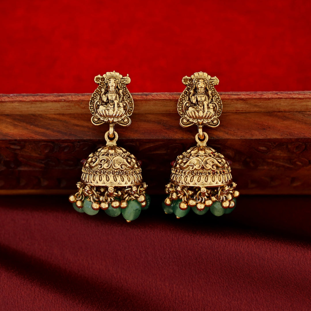 Premium Savya Devi Mayura Bridal Set Neckpiece With Earring