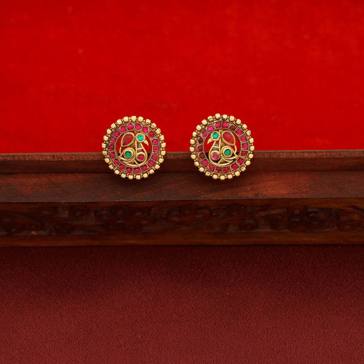 Rudrika Mango Kashi Long Neckpiece With Earring