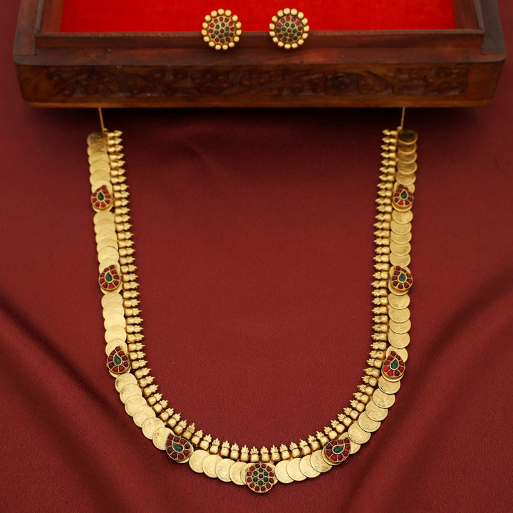 Rudrika Mango Kashi Long Neckpiece With Earring