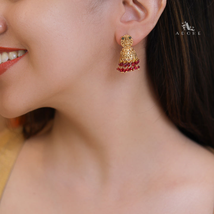 Hrithya Cluster Pearl Half Jhumka