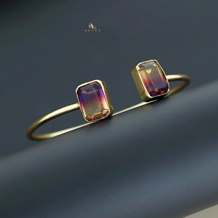 Loida Glossy Rectangle Ametrine Bangle