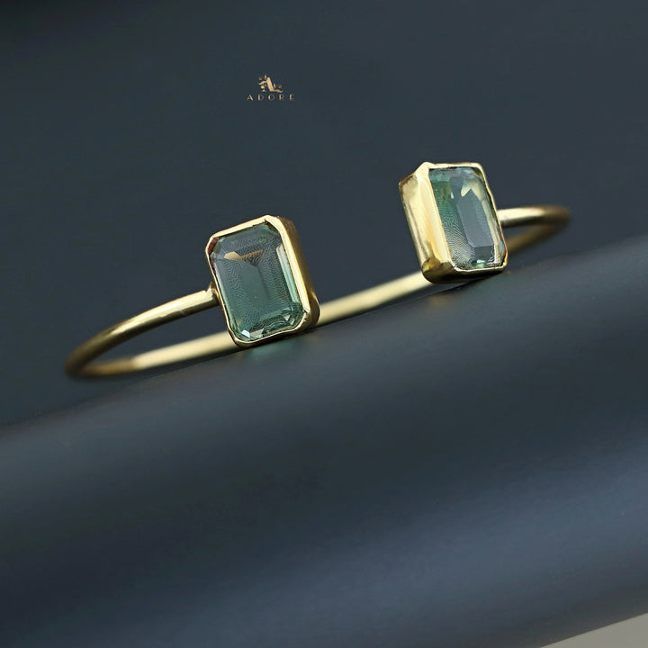 Loida Glossy Rectangle Ametrine Bangle