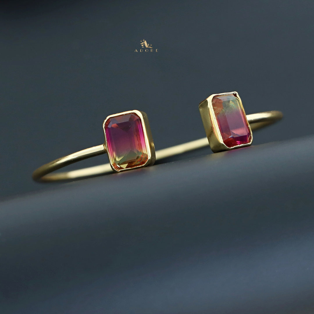 Loida Glossy Rectangle Ametrine Bangle