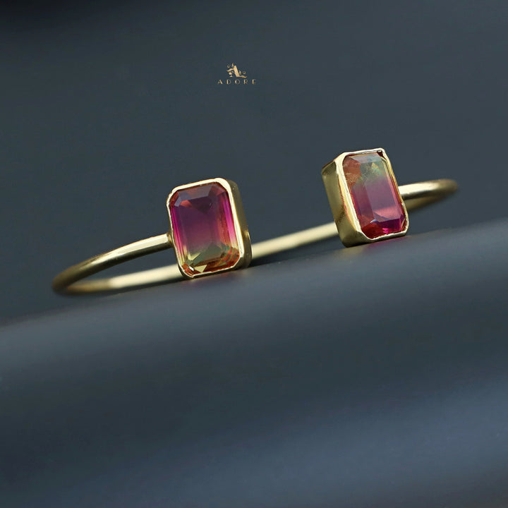 Loida Glossy Rectangle Ametrine Bangle