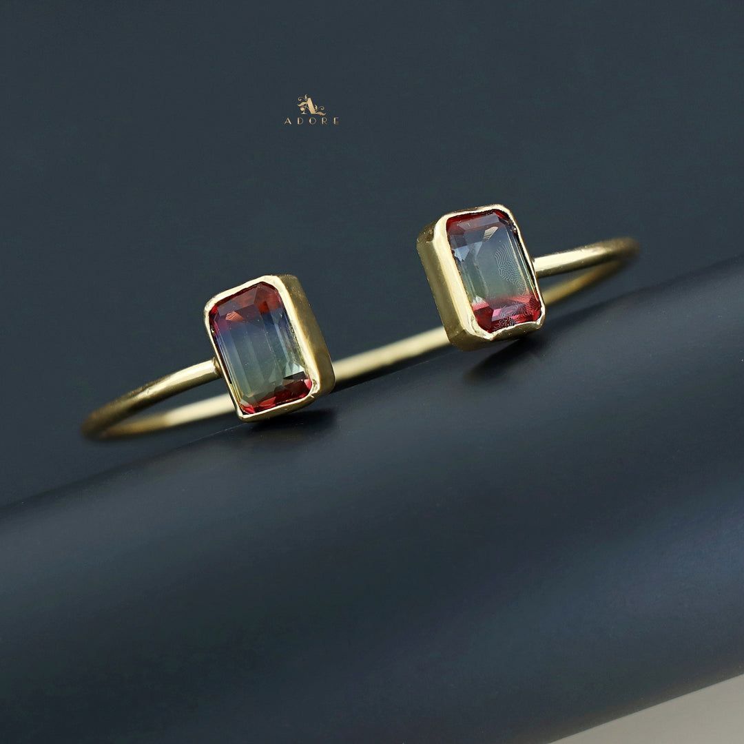 Loida Glossy Rectangle Ametrine Bangle
