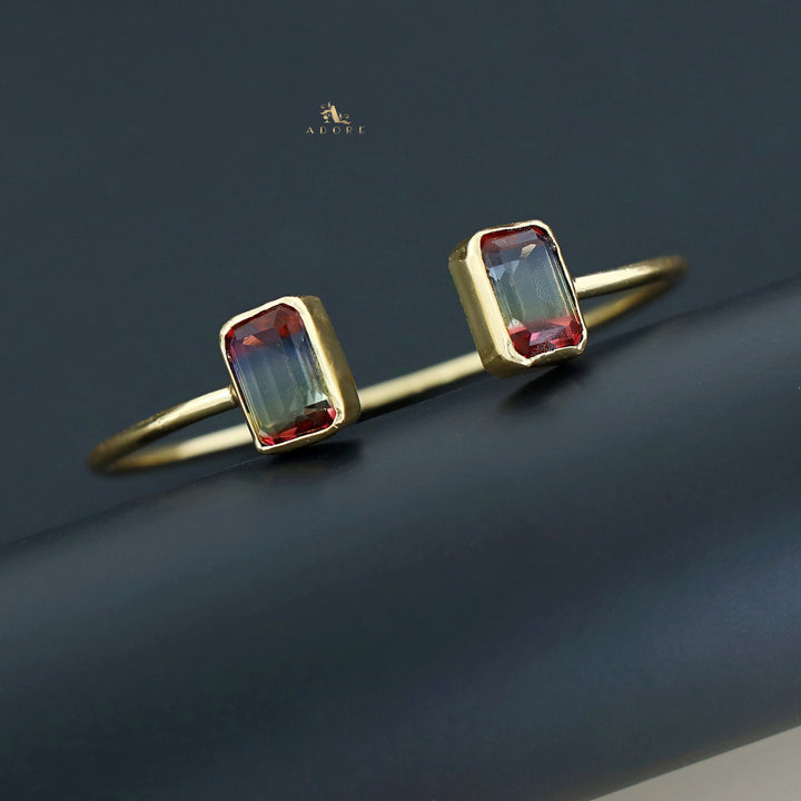 Loida Glossy Rectangle Ametrine Bangle