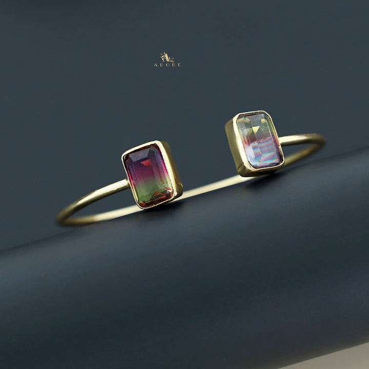 Loida Glossy Rectangle Ametrine Bangle