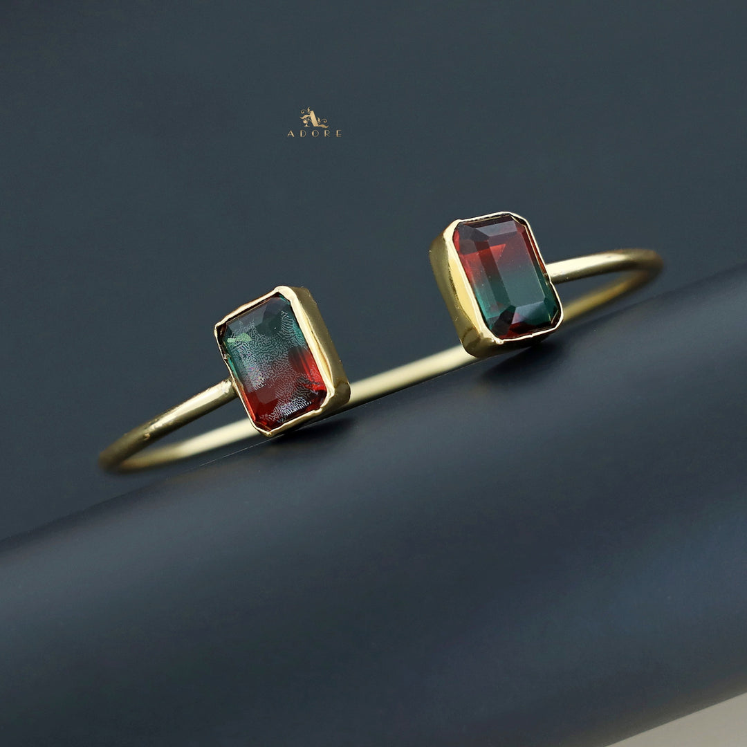 Loida Glossy Rectangle Ametrine Bangle