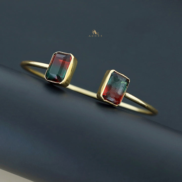 Loida Glossy Rectangle Ametrine Bangle