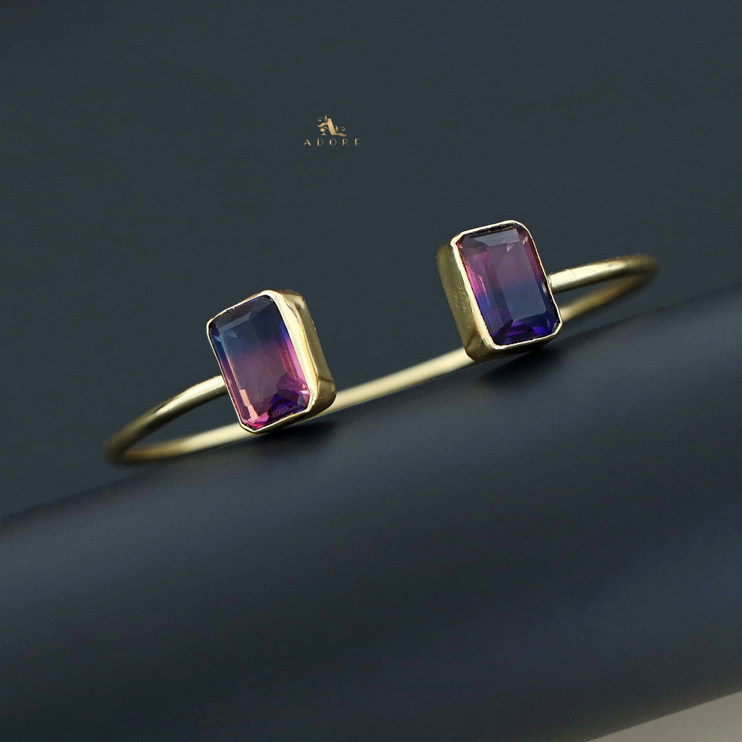 Loida Glossy Rectangle Ametrine Bangle