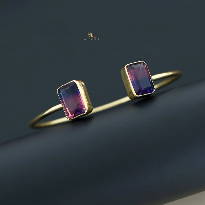 Loida Glossy Rectangle Ametrine Bangle