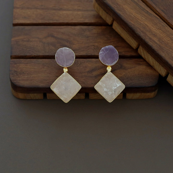 Round & Diamond Earring