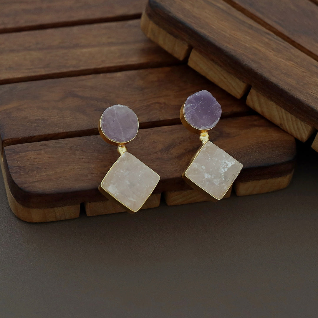 Round & Diamond Earring