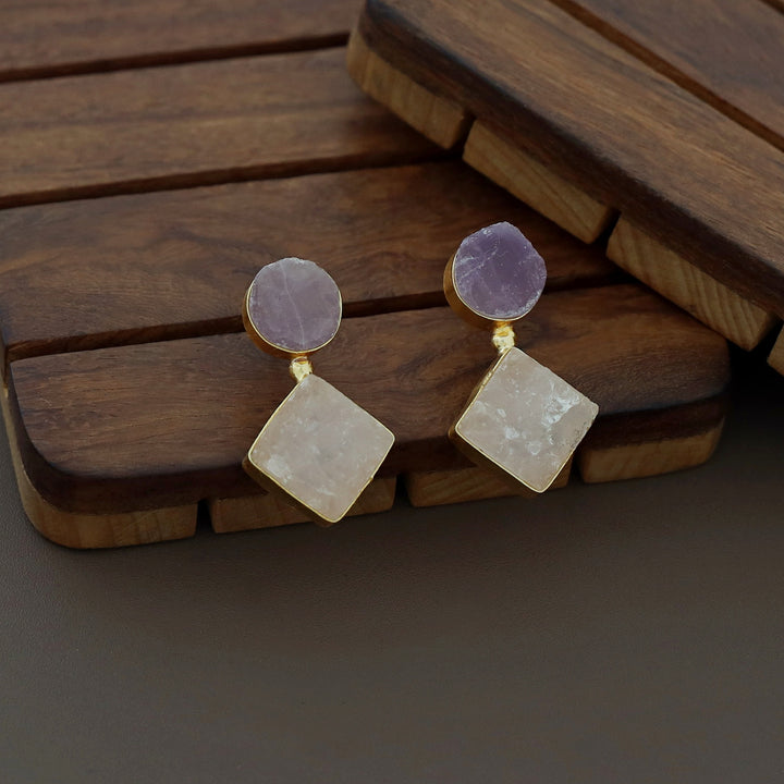 Round & Diamond Earring