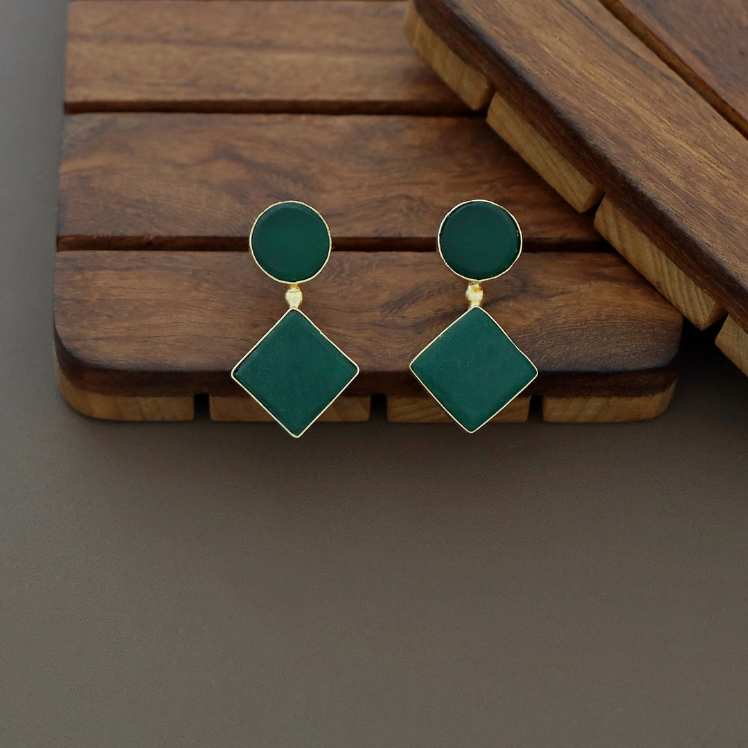 Round & Diamond Earring