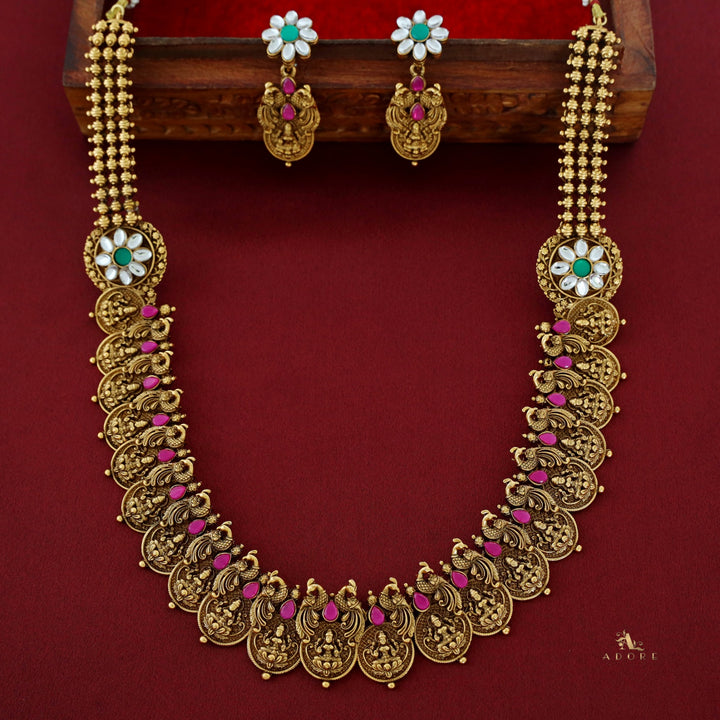 Mahavidya Mayoora Bridal Neckpiece With Earring