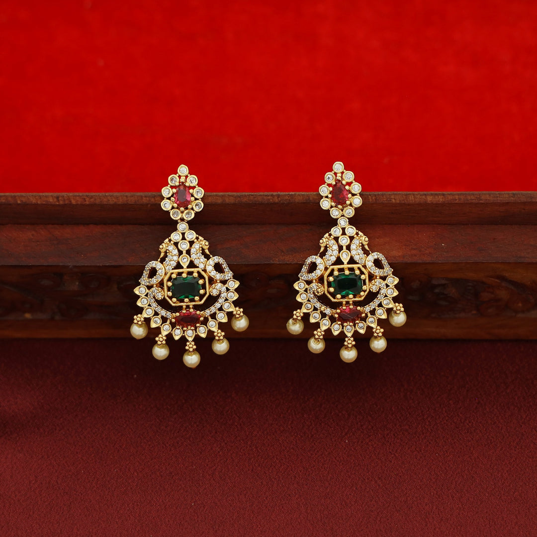 Ishiha AD Stone 2 Layer Bridal Set Neckpiece with Earring