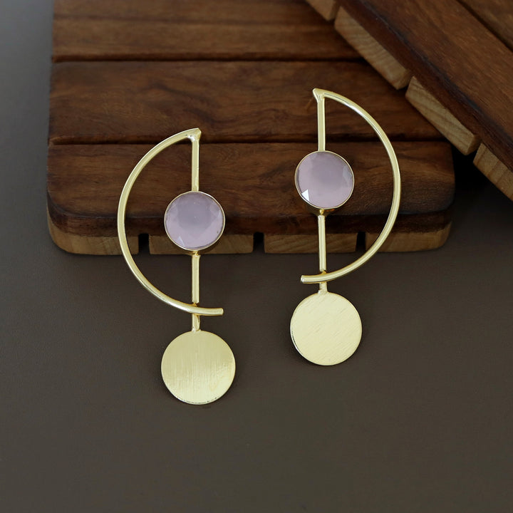 Rebecca D Shape Round Glossy Earring