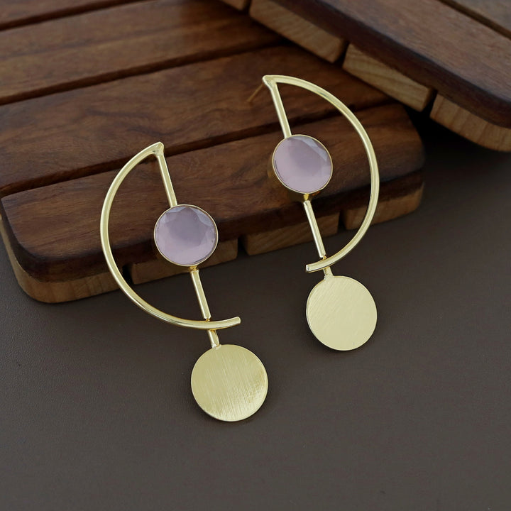 Rebecca D Shape Round Glossy Earring