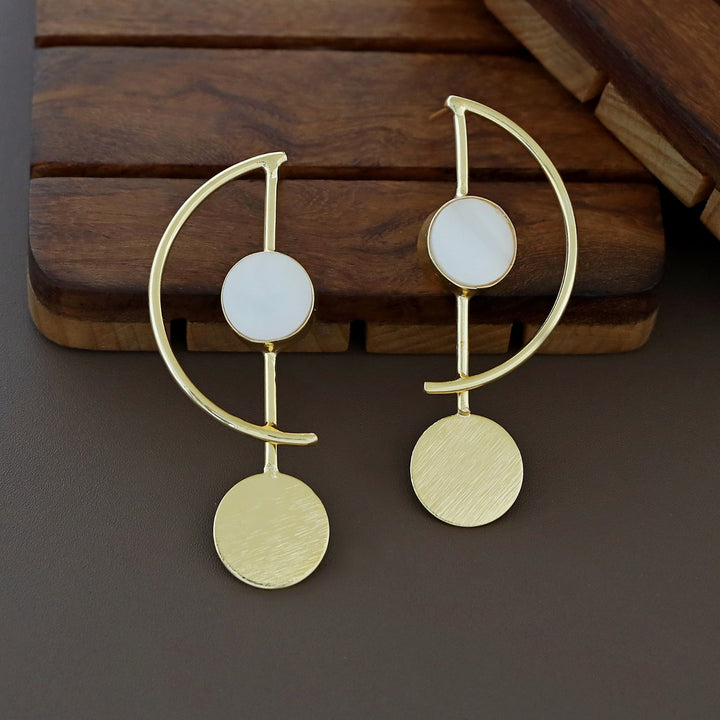 Rebecca D Shape Round Glossy Earring