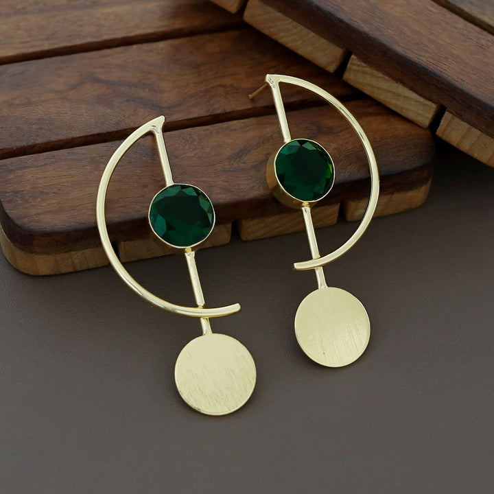 Rebecca D Shape Round Glossy Earring