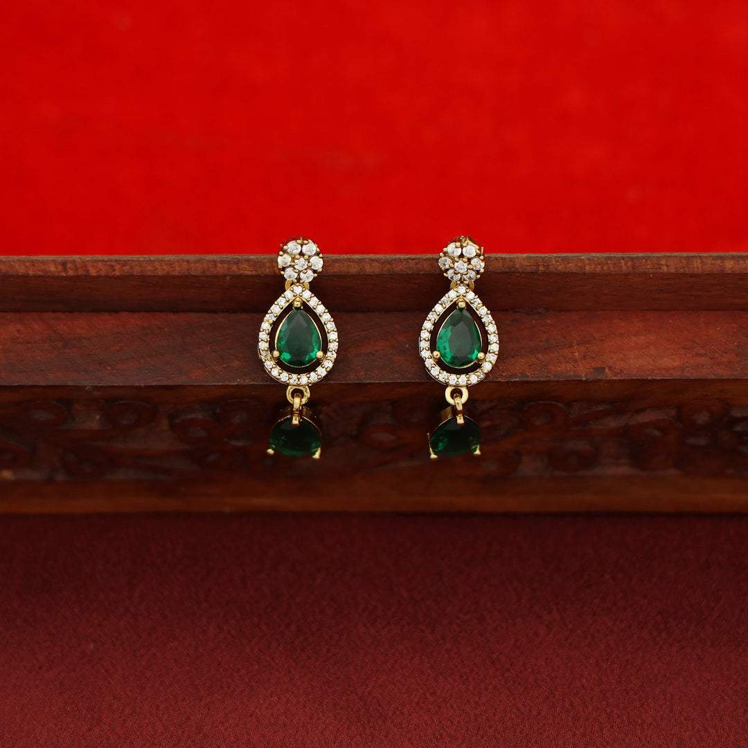 Rivya Sayali Glossy Drop Short Neckpiece With Earring