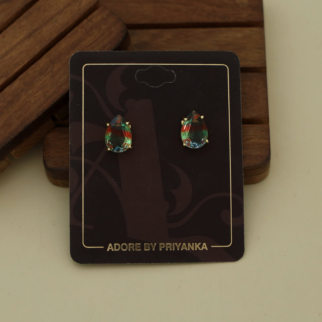 Glossy Rain Drop Claw Stud