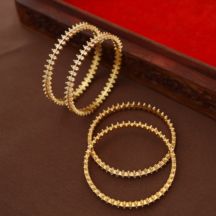 Bipasha Dual Stone Bangle ( Set Of 4 )