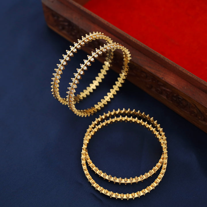 Bipasha Dual Stone Bangle ( Set Of 4 )