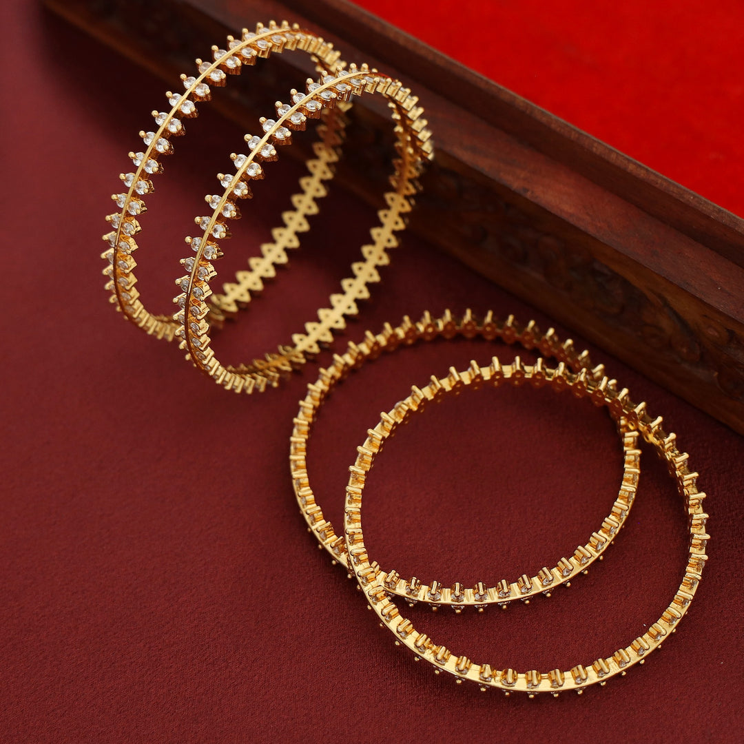 Bipasha Dual Stone Bangle ( Set Of 4 )