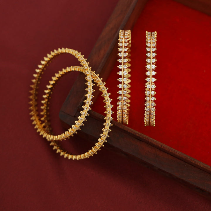 Bipasha Dual Stone Bangle ( Set Of 4 )