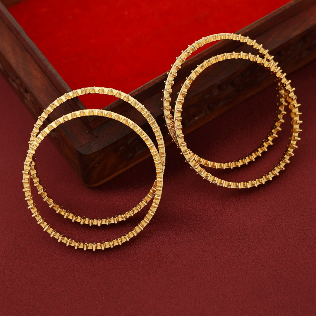 Bipasha Dual Stone Bangle ( Set Of 4 )