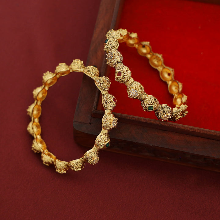 Mohidha Floral Bangle ( Set Of 2 )