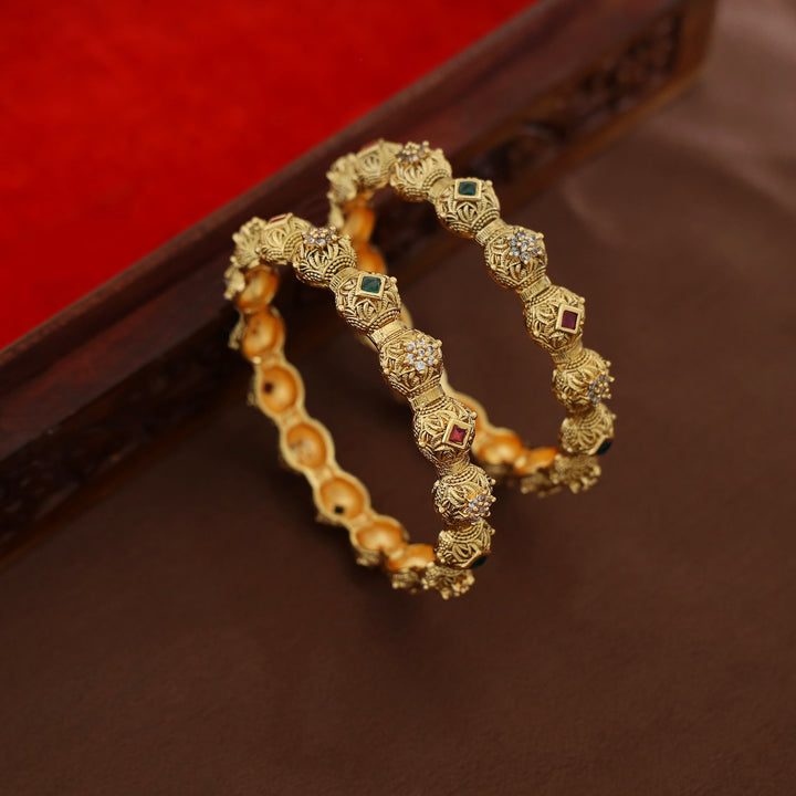 Mohidha Floral Bangle ( Set Of 2 )