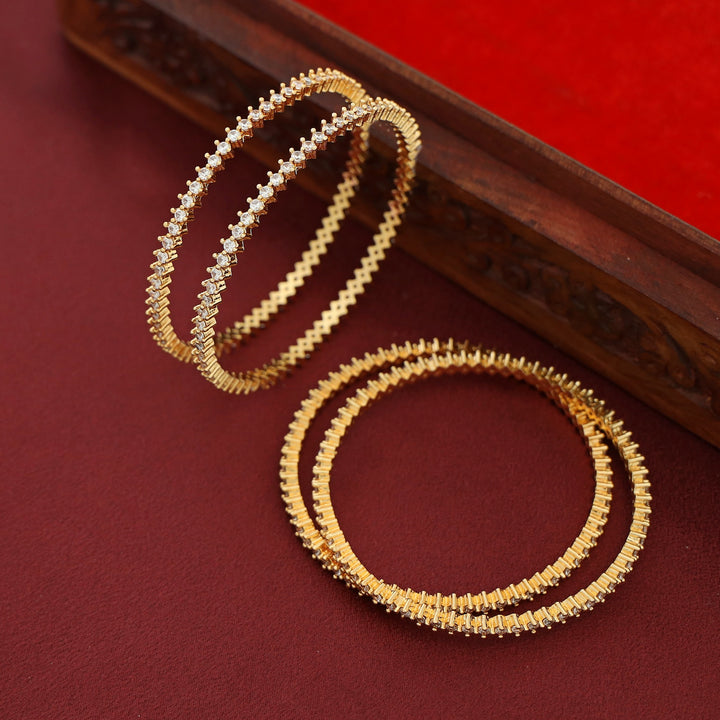 Samithra AD Stone Bangle ( Set Of 4)