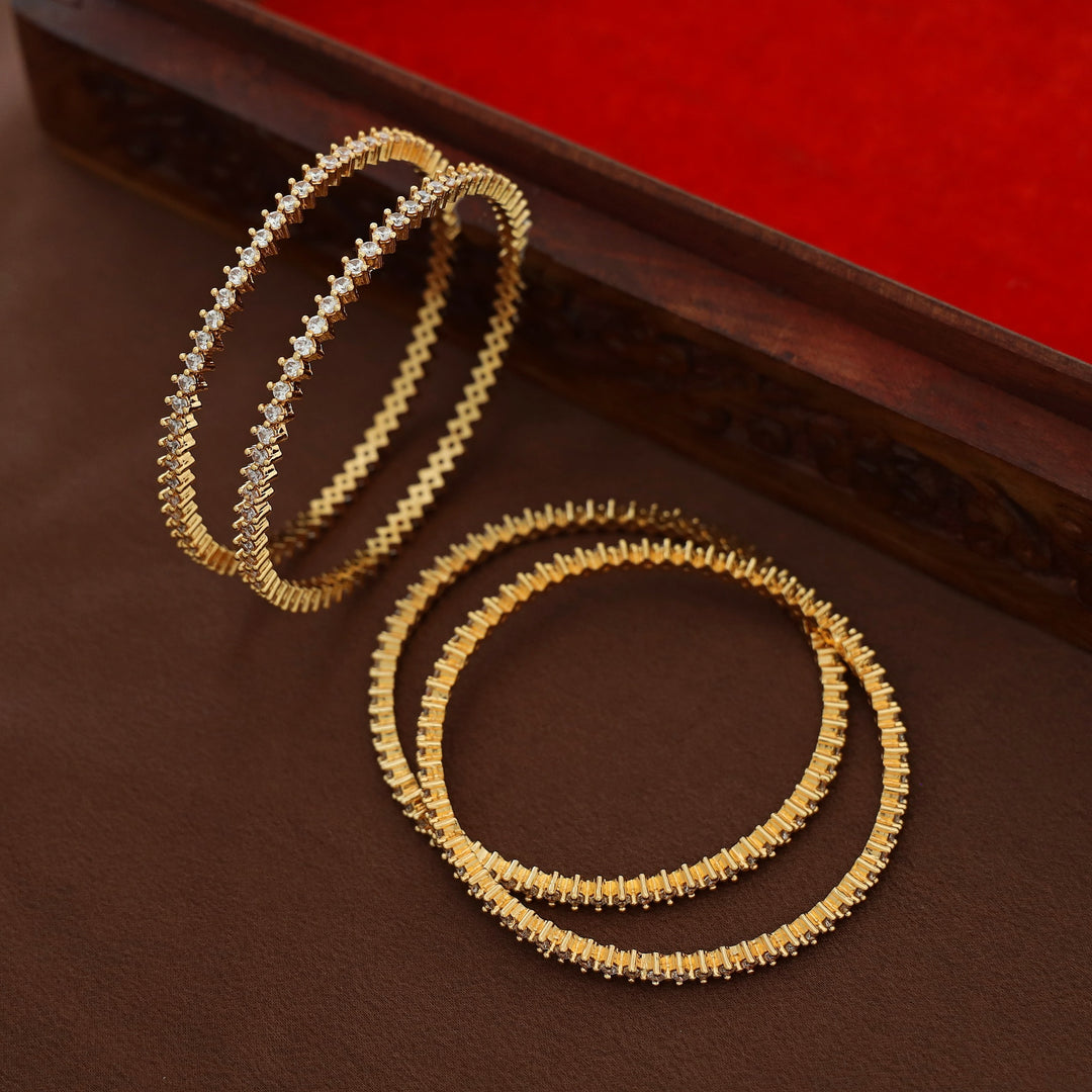 Samithra AD Stone Bangle ( Set Of 4)