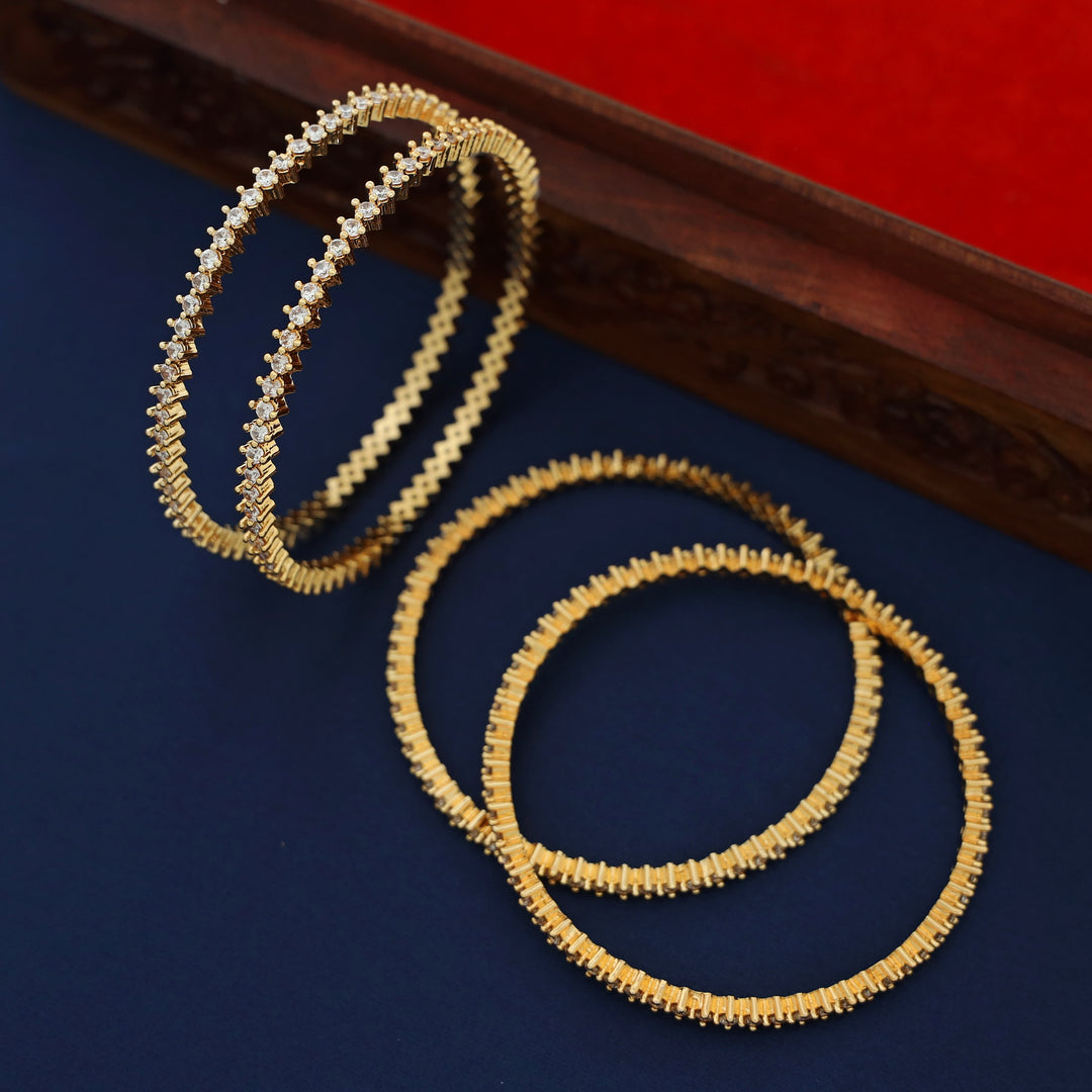 Samithra AD Stone Bangle ( Set Of 4)