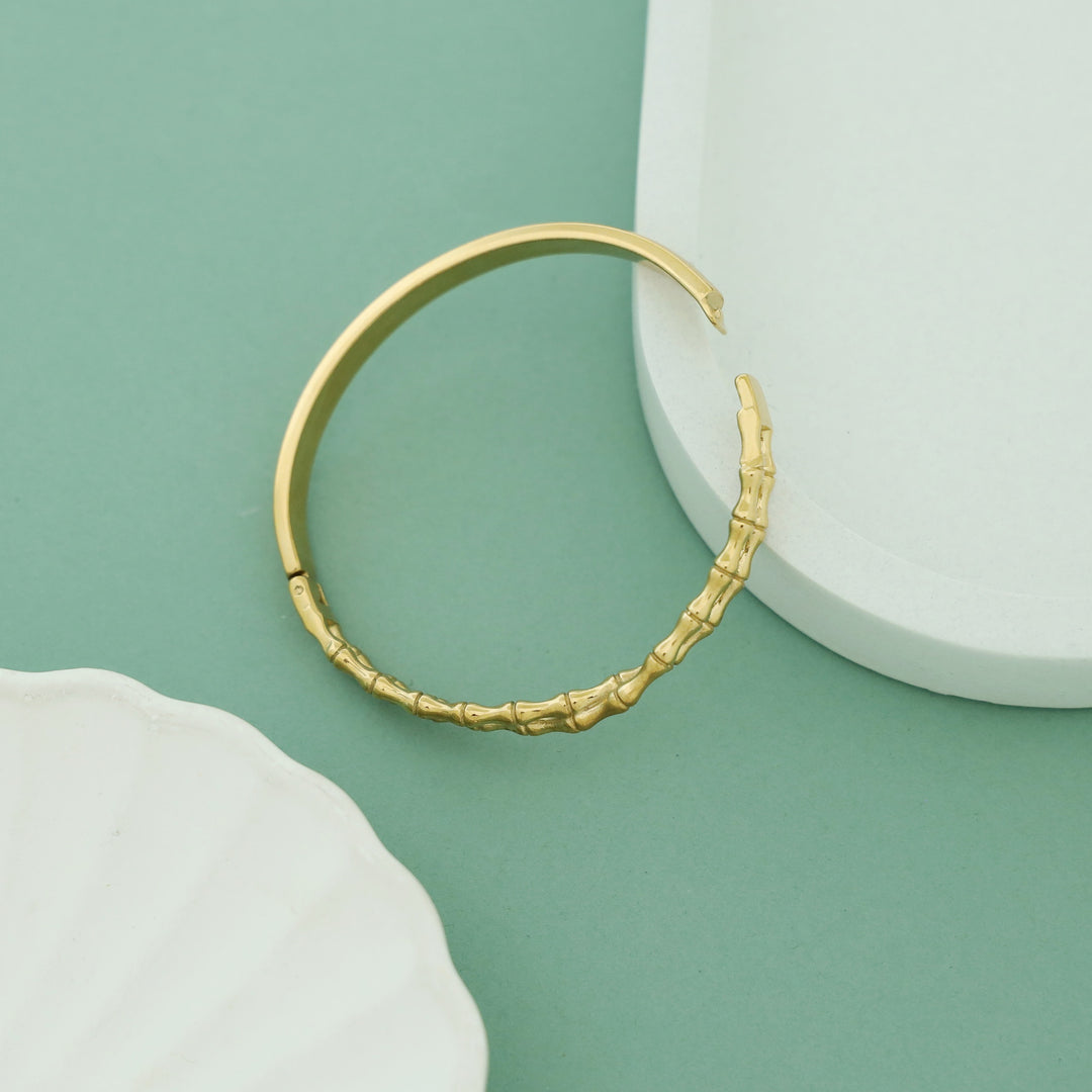 Lara Overlapping Bamboo Openable Bangle