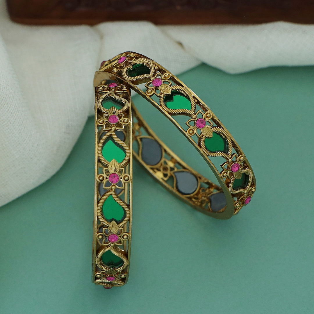 Devarati Mango Stone Bangle (Set Of 2)