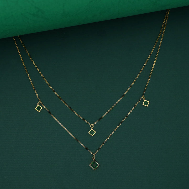 Amalia 2 Layer Diamond Glossy Neckpiece