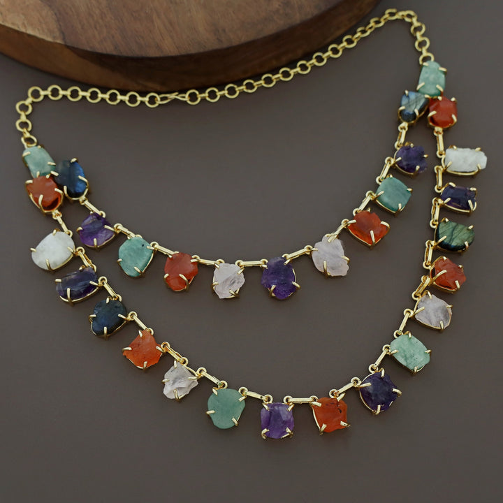 Eminent 2 Layer Raw Stone Neckpiece