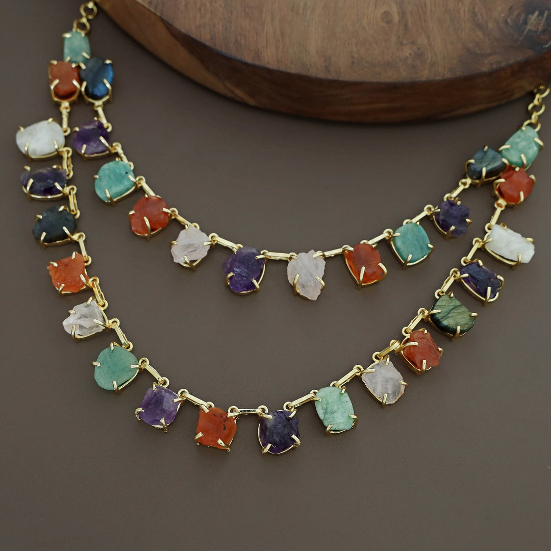 Eminent 2 Layer Raw Stone Neckpiece