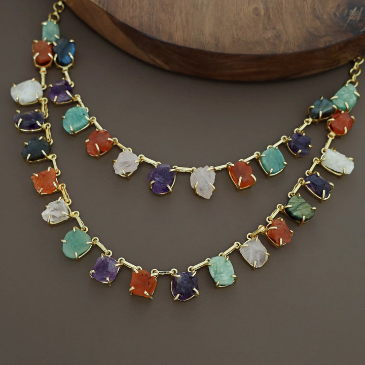 Eminent 2 Layer Raw Stone Neckpiece