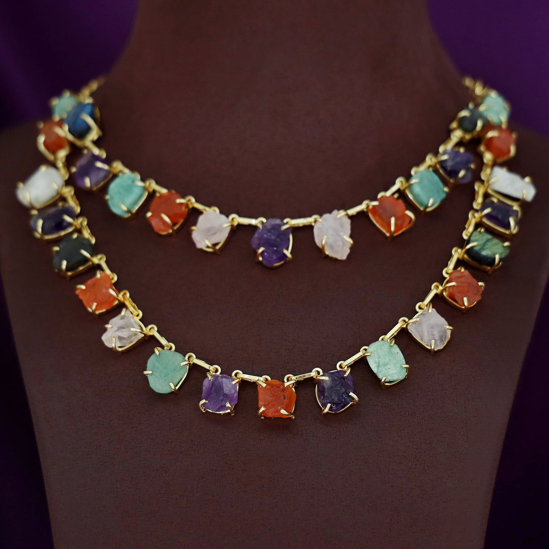 Eminent 2 Layer Raw Stone Neckpiece