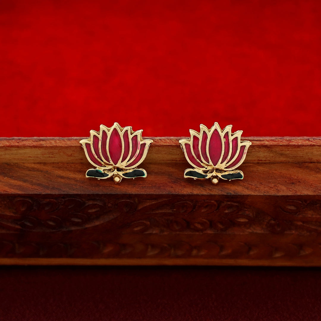 Advaita Enamel Lotus String Neckpiece